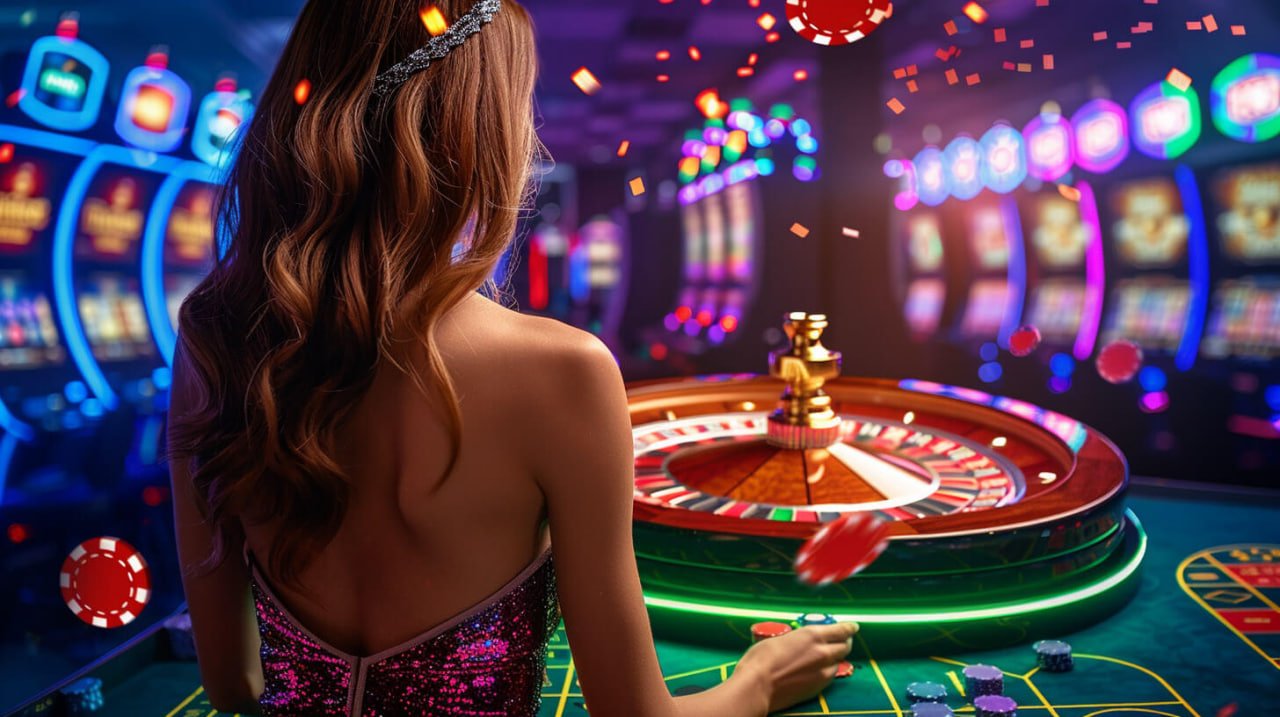 Slot game interface showing reel layout and stake controls